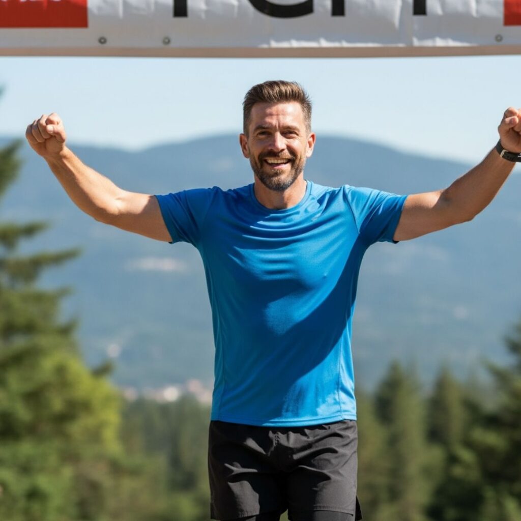 Man Finishing a race
